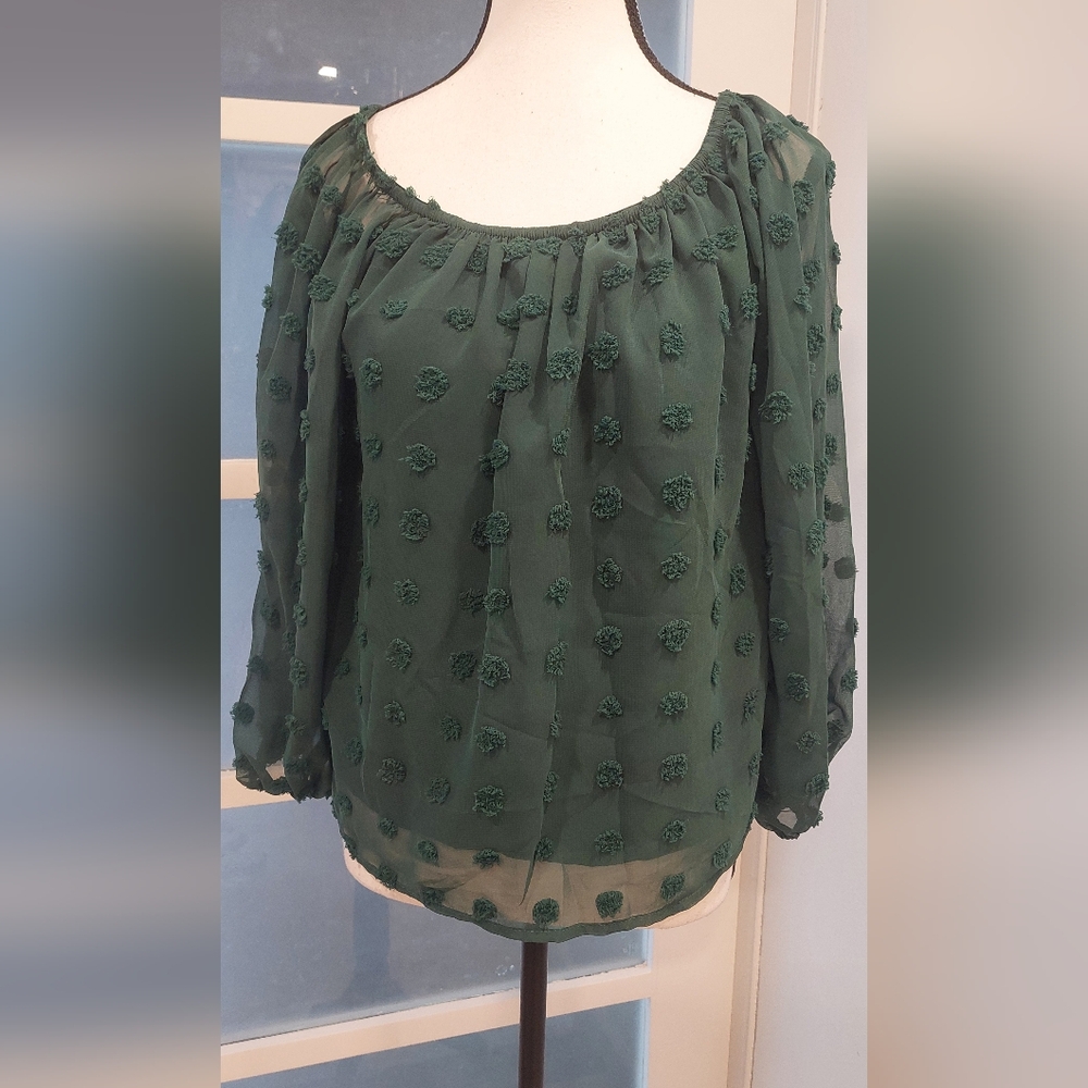 Elegant Dark Green Women's Blouse